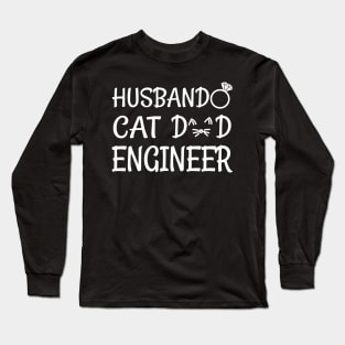 cat dad engineer Long Sleeve T-Shirt